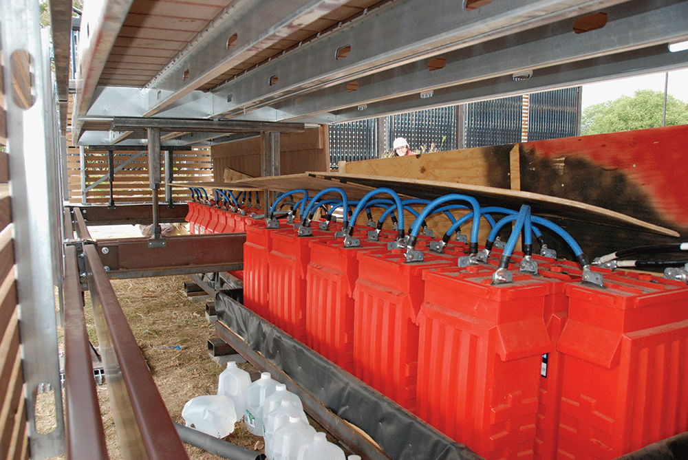 Photo 3. Working space required around flooded, lead-acid batteries. Courtesy of John Wiles