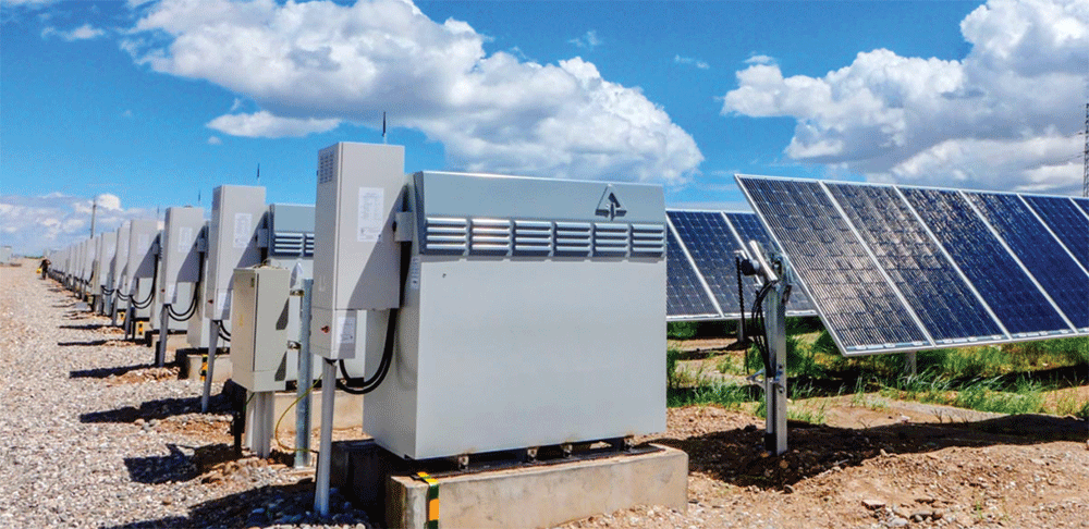 Photo 4. Flow batteries connected to the PV array. Courtesy of INVINITY Energy Systems