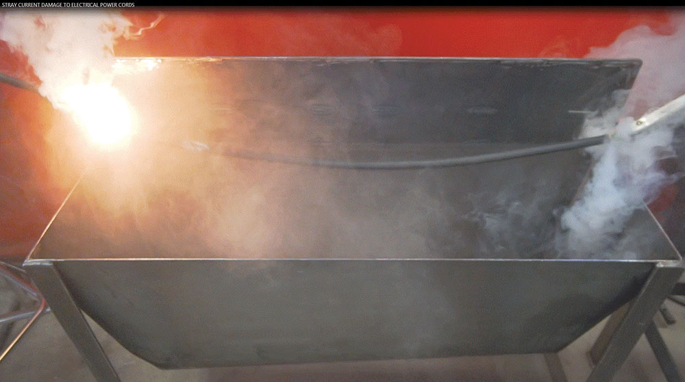 Image 6. A screenshot from the video Stray Welding Current Damage to Power Cords.6