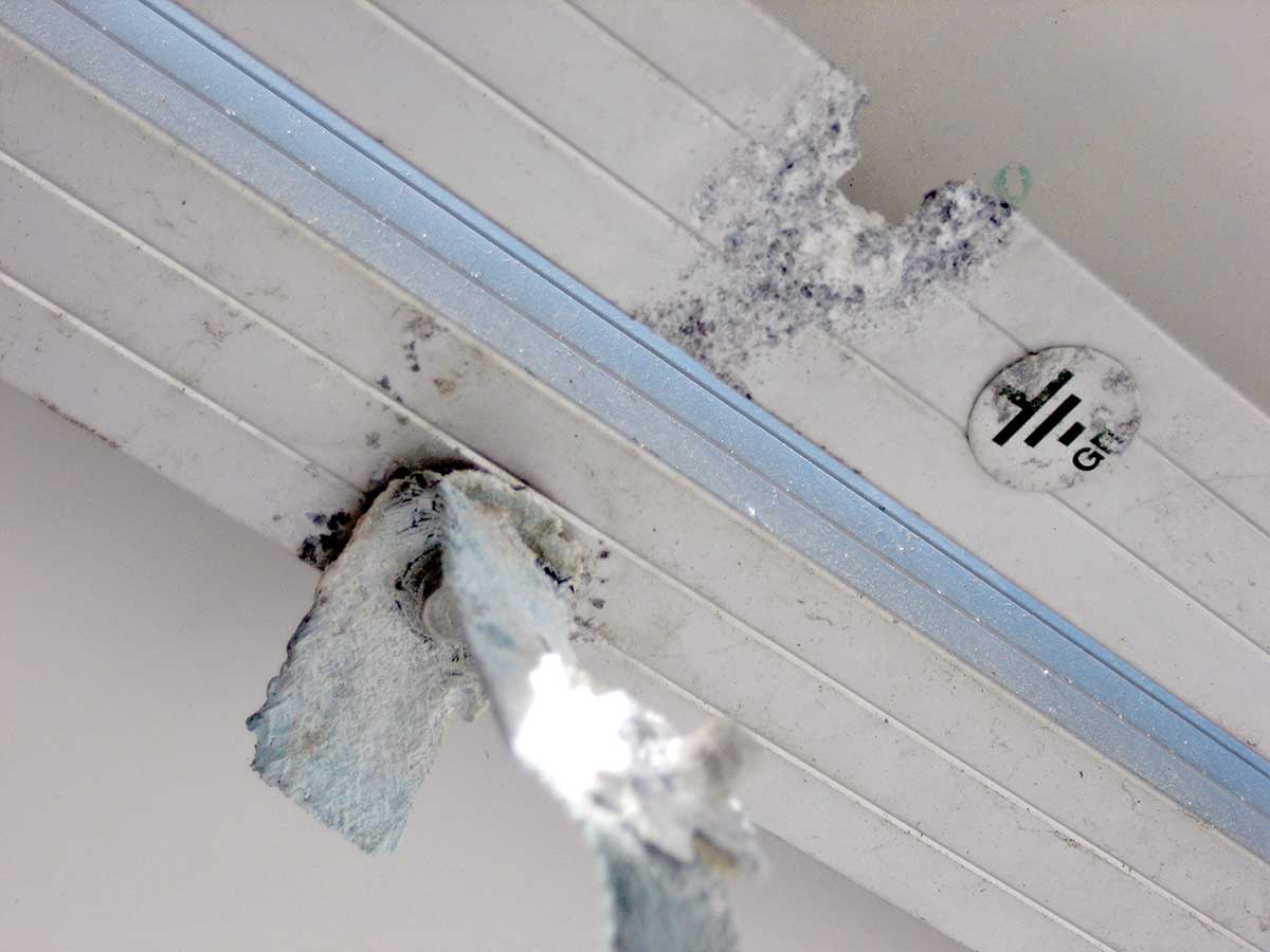 Photo 3. Incompatible materials and methods result in a failed equipment grounding conductor connection. Photo by John Wiles.