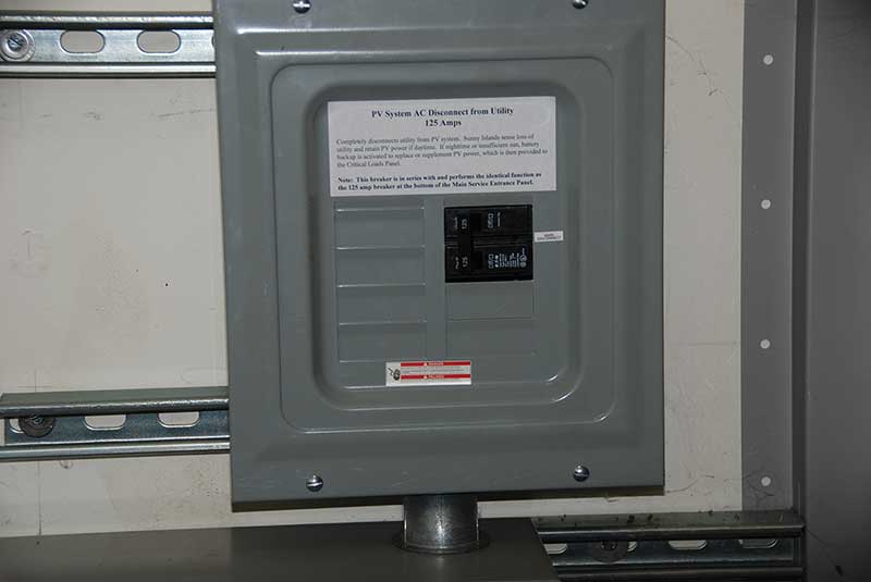 Photo 3. Circuit breaker used to provide both disconnect and overcurrent functions in a single package. Courtesy of John Wiles