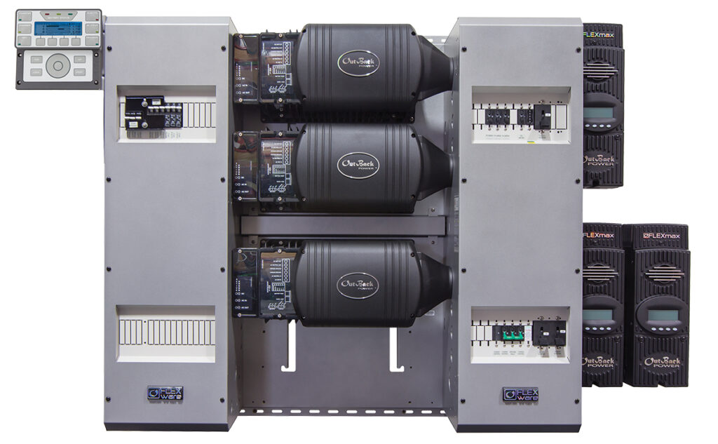 Photo 2. Multimode PV/Battery Inverters with embedded microgrid interface device (MID) functions. Courtesy Outback Power