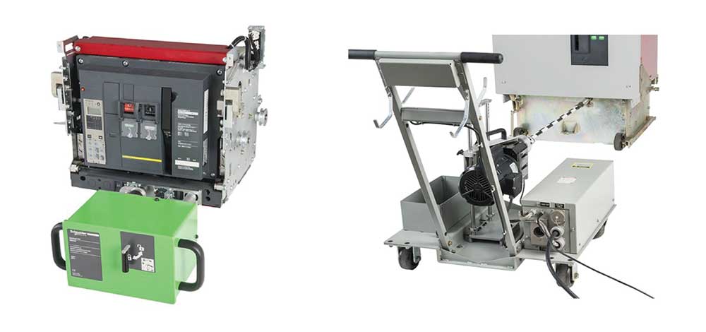 Figure 7. Remote racking systems remove the operator from manual contact with the circuit breaker.