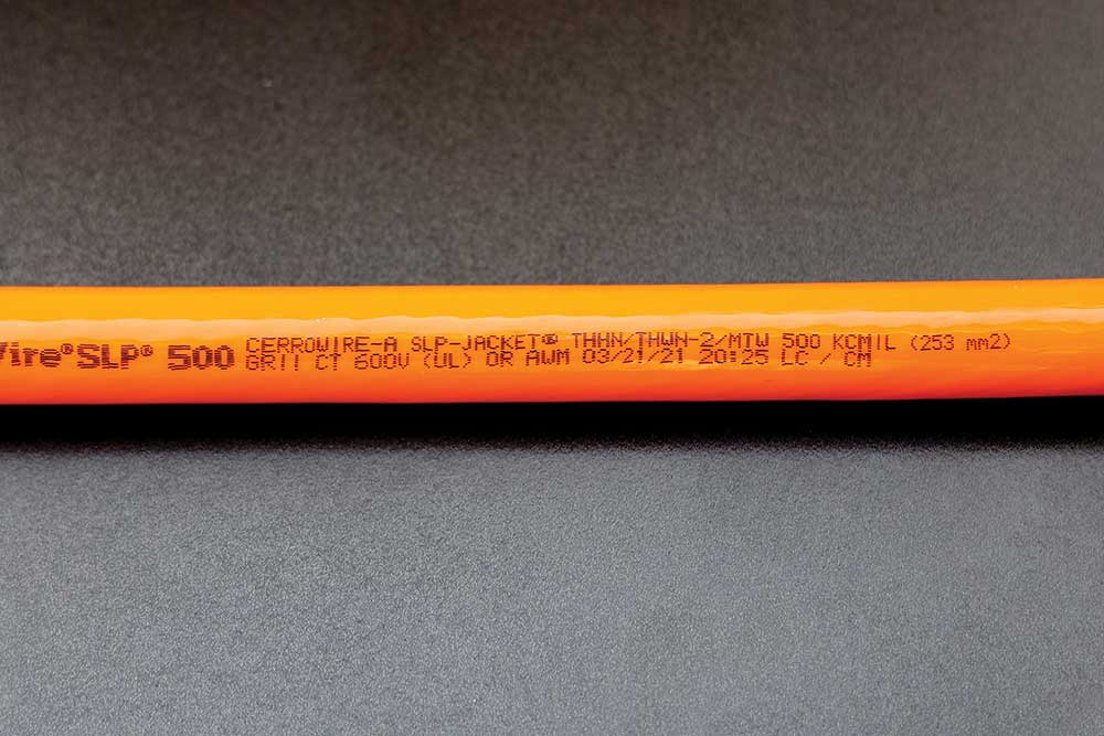 Photo 4. Example of a THHN/THWN-2 marked conductor