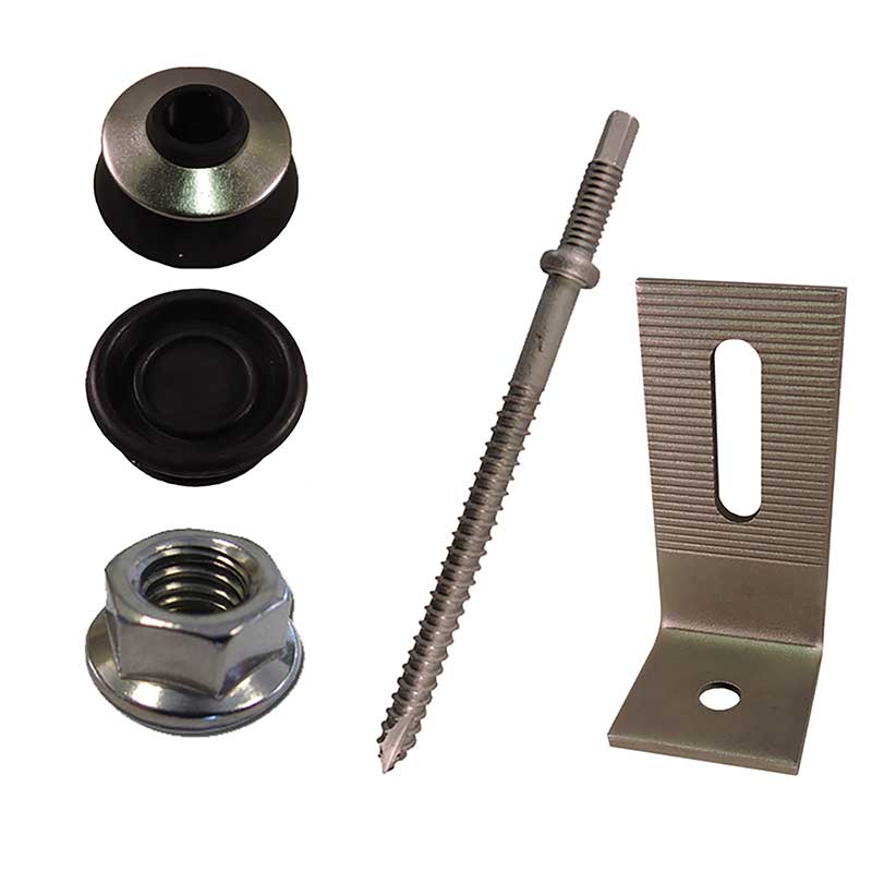 Photo 2. One-bolt mounting bracket for attachment to trusses. Courtesy of QuickBolt.