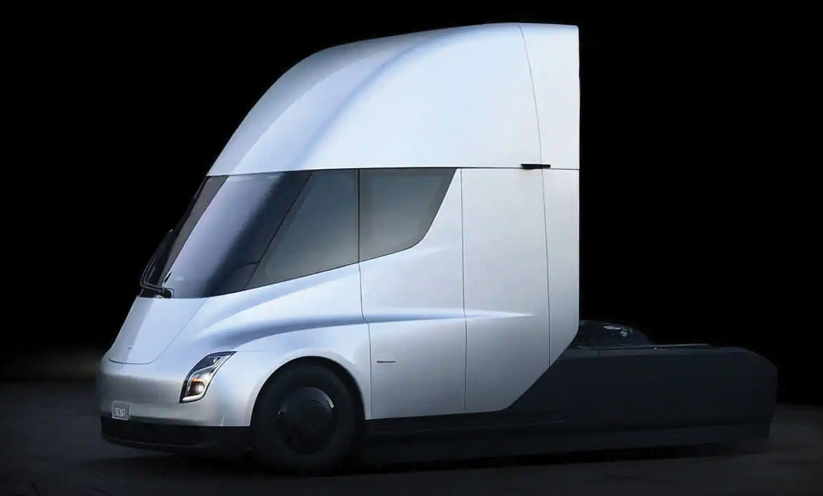 Photo 2. Tesla Semi. Long-haul, high-performance EV tractor for pulling semitrailers. Courtesy of Tesla.