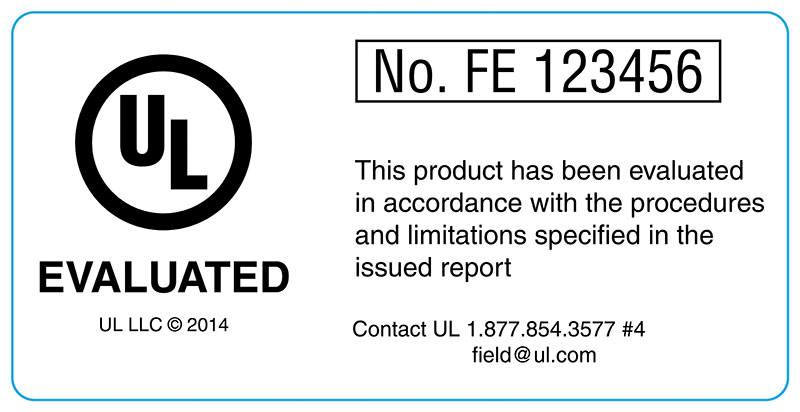 Figure 2. UL Solutions Field Evaluation label for the United States.